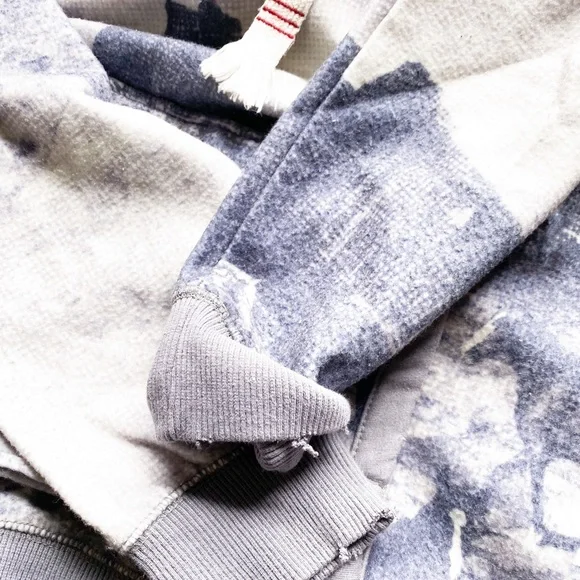 Distressed Country Western Horses Retro Vintage Blanket Fleece Reworked Hoodie - Picture 4 of 4